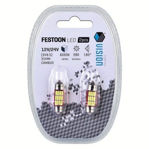 Festoon (SV8.5) 36mm 12 x 4014LED Cob Bulbs White